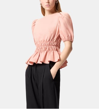 Haut cropped dos nu volanté - Pinko - Rose