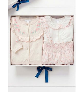 Coffret - Naissance tenues fleuries - Tartine Et Chocolat - Écru