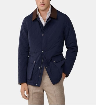 Veste esprit chasse matelassée - Hackett London - Midnight blue