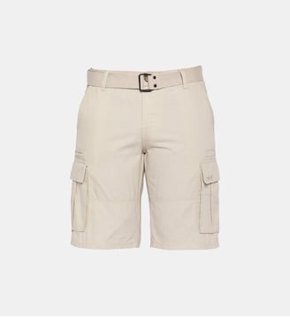 Short de combat avec ceinture - Schott - Beige