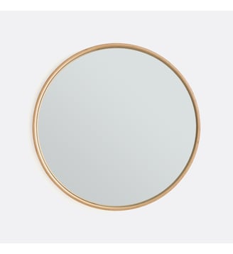 Miroir rond plaqué chêne Ø80 cm La Redoute Interieurs
