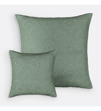 Housse de coussin coton jacquard - La Redoute Interieurs - Eucalyptus