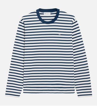 T-shirt Marinière Manches Longues Ami De Coeur unisexe en Coton - AMI Paris - Encre et blanc