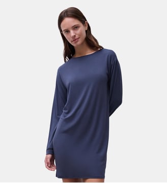 Chemise de nuit manches longues matière douce Chantelle