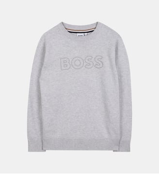 Pull à manches longues - BOSS Kidswear - Gris chine