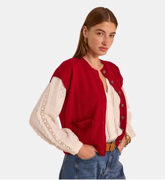 Pull Sans Manches En Cachemire Arthur - Maison 123 - Rouge
