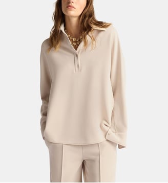 Lilac blouse en jersey modal - Momonì - Beige