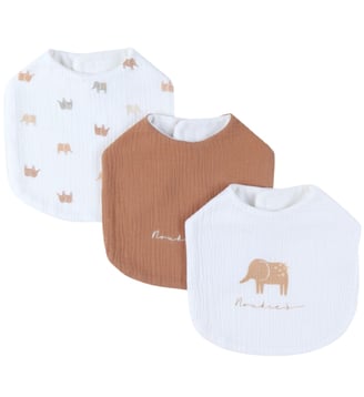 Lot de 3 bavoirs - Noukie's - Blanc