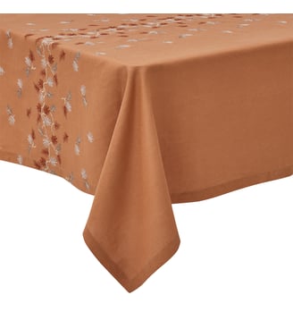 Nappe imprimée en lin, 170 gr/m², RAMAGE - Alexandre Turpault - Orange moyen