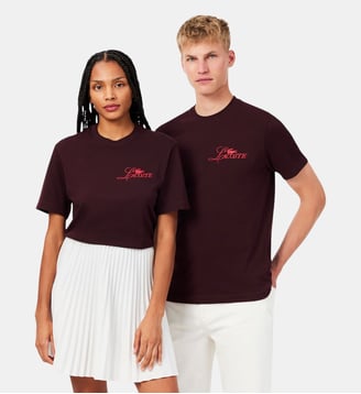 T-shirt jersey graphique - Lacoste - Marron