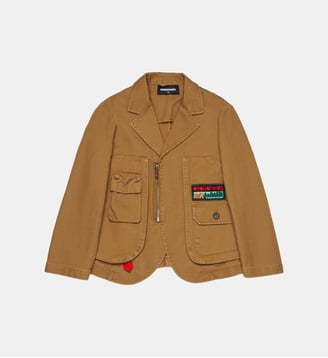Blazer avec logo - Dsquared2 - Brun de l'argousier