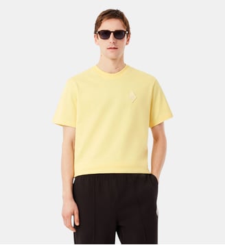 T-shirt badge coton épais - Lacoste - Jaune