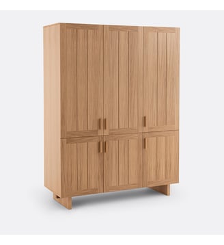 Armoire penderie 6 portes - La Redoute Interieurs - Chêne