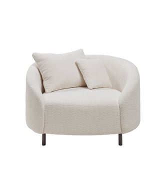 Fauteuil  Revêtement en tissu texturé - Madura - Écru