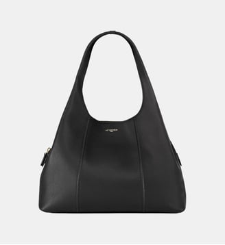 Sac porté épaule moyen modèle Juliette en cuir grainé - Le Tanneur - Noir