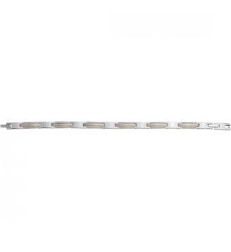 Bracelet souple multi-motifs Filip en Acier 316L - Phebus - Bicolore