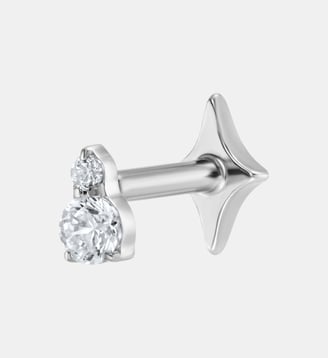 Piercing titane Flocon argent - Nebuleuse Bijoux - Argent