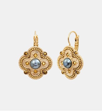 Boucles d'oreilles dormeuses   - Positano - Satellite - Blanc
