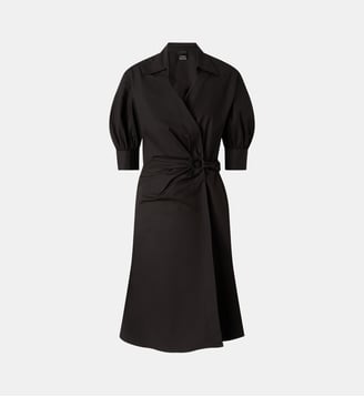Robe midi portefeuille - Pinko - Limousine noire