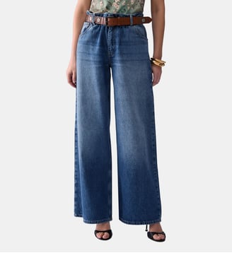 Jean évasé avec ceinture - Liu Jo - Denim bleu
