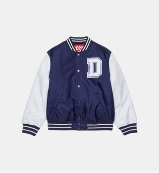 Veste universitaire avec boutons et logo - Diesel Kids - Bleu foncé