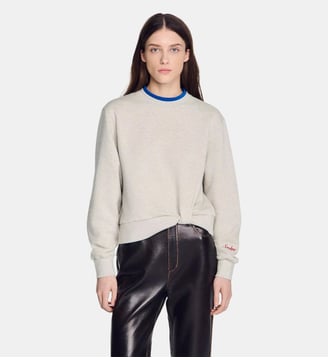 Sweatshirt 2 en 1 - Sandro - Gris clair