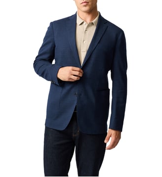 Veste blazer slim en laine et coton Holdens Bay - Rodd & Gunn - Bleu nuit