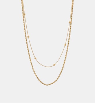 Set de 2 colliers chaine dorée en acier inoxydable - Balaboosté - Doré