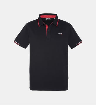 Polo Devon slim piqué stretch - Schott - Noir