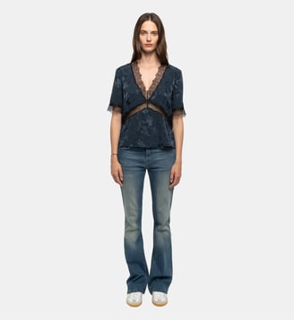 Top Tedoxa 100% Soie - Zadig&Voltaire - Bleu encre