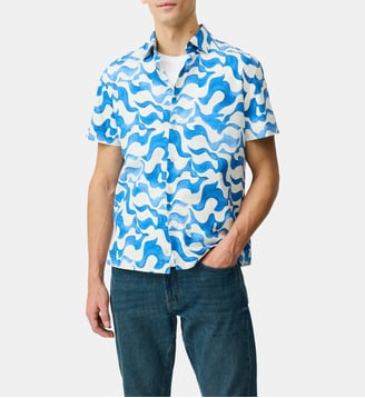Chemise à manches courtes en cotton Fireshaw - Rodd & Gunn - Bleu ciel