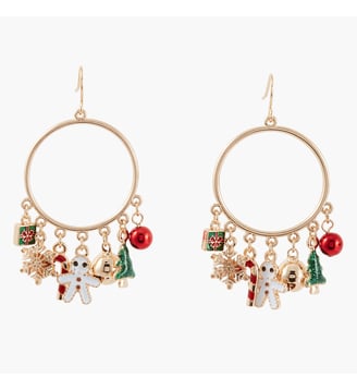 Boucles d'oreilles longues avec pampilles de Noël - Balaboosté - Multicolore