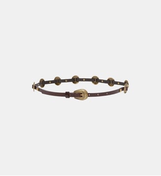 Ceinture fine avec plaques en métal gravées de 1 cm Pinko