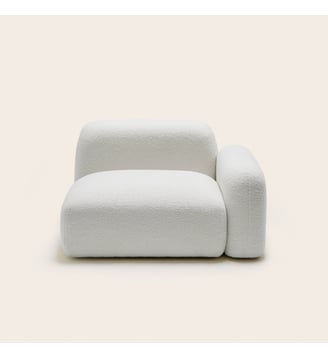 chauffeuse modulable accoudoir bas d  En fibre de polyester recyclé Madura