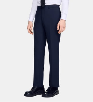 Pantalon de costume à micro carreaux - Sandro - Marine