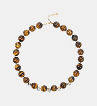 Collier de perles avec gouttes strass EVORA - Hipanema - Chocolat