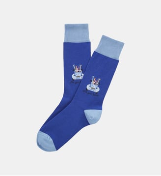 Chaussettes en coton - Ski You Later Bleu - Arthur - Bleu