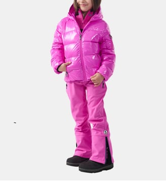 Doudoune enfant Grand Froid laquée Kazan - Jott - Rose electrique