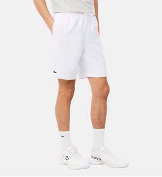 Short Sport léger taffetas diamanté - Lacoste - Blanc