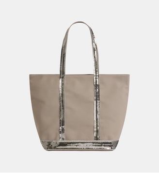 Cabas M Zippé En Toile - Vanessa Bruno - Gris zinc