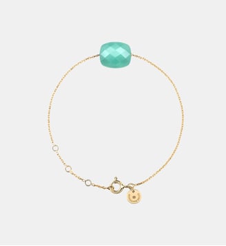 Bracelet, amazonite, or jaune - Morganne Bello - Or jaune