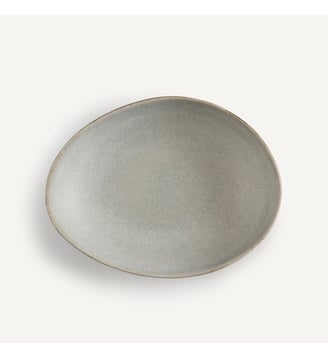Lot de 2 assiettes à pâtes grès - AM.PM - Gris