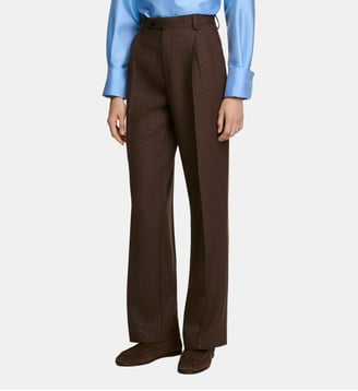 Pantalon de tailleur à strass - Sandro - Marron