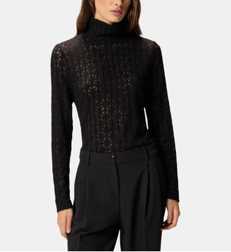 Pull en dentelle avec détails transparents Pinko