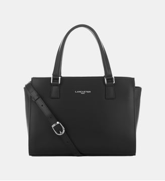 Sac cabas en refente de cuir - Lancaster - Noir