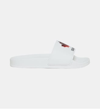 Claquettes slide avec logo - Dsquared2 - Blanc