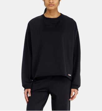Sweat gratté avec ourlet franc - Diesel - Noir