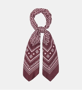 Grand Foulard avec Logo Monogramme - Liu Jo - Aubergine