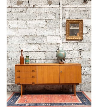 Enfilade scandinave en bois Margaret N°475- Produit chiné - Debongout - Marron