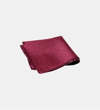 Mouchoir De Poche En Soie Unie Texturée - Hackett London - Oxblood red